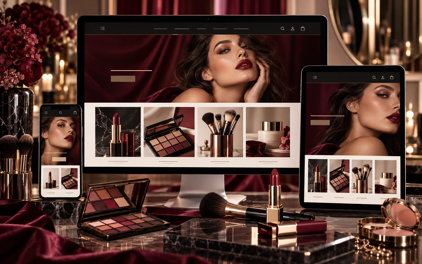 Cosmetics ecommerce storefront