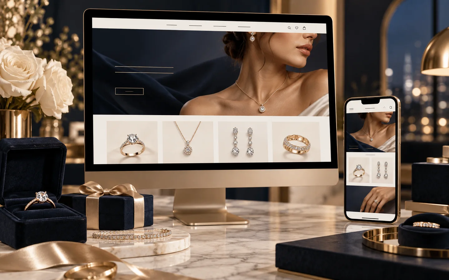 Fine jewelry ecommerce storefront