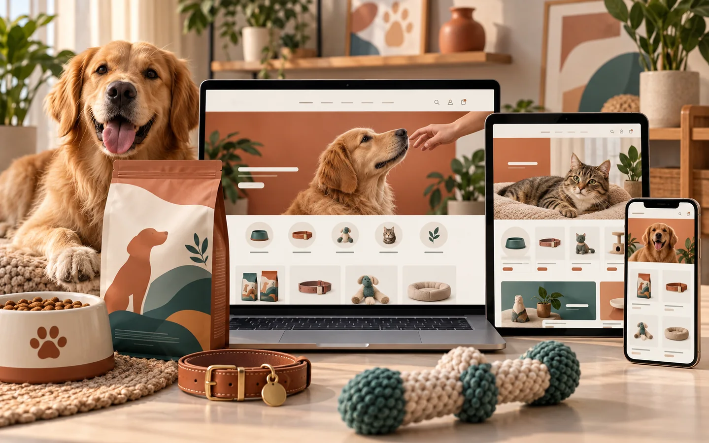 Pet care ecommerce storefront