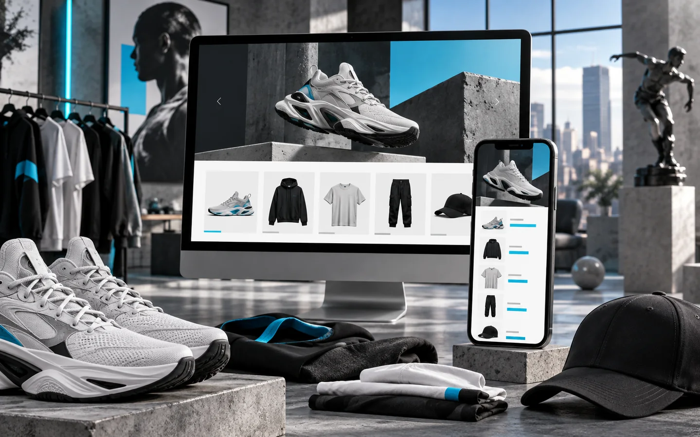 Sneakers and streetwear ecommerce storefront