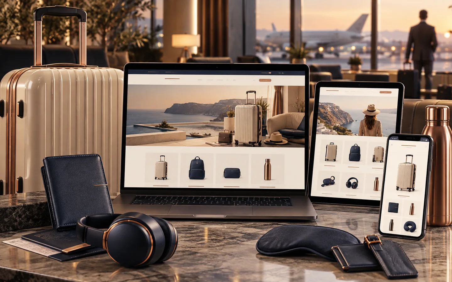 Travel luggage ecommerce storefront