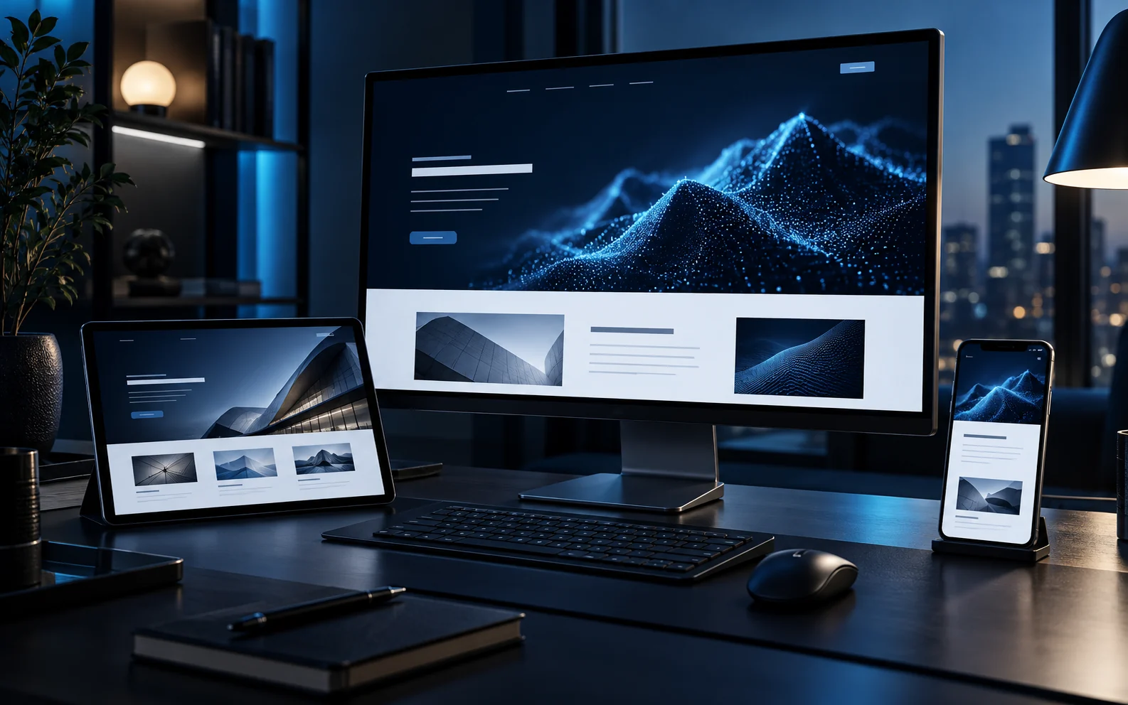 Responsive professional website showcase