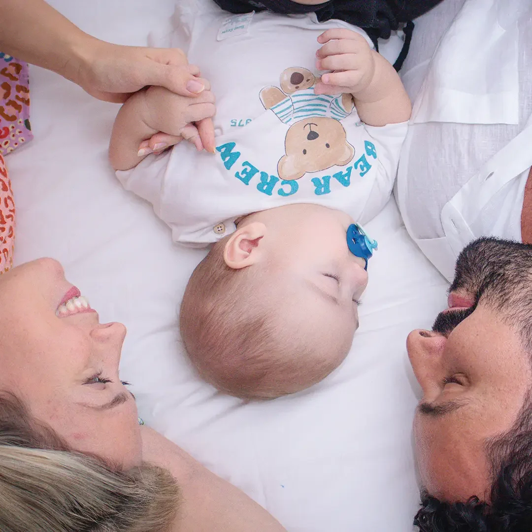 Parents sharing a quiet moment with their baby